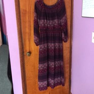 Purple patterned maxi dress!